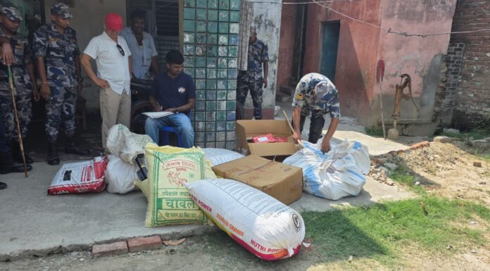 सर्लाहीमा १ लाख बराबरको ईलेक्ट्रोनिक सामान सशस्त्र प्रहरीद्वारा बरामद