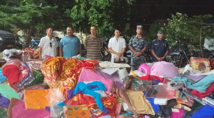 करिब एक करोडको अवैध कपडा सशस्त्र प्रहरी सर्लाहीद्वारा बरामद