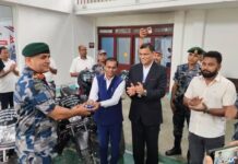 सीमा सुरक्षाका लागि सशस्त्र प्रहरीलाई मधेश सरकारको तर्फबाट २० मोटरसाइकल हस्तान्तरण